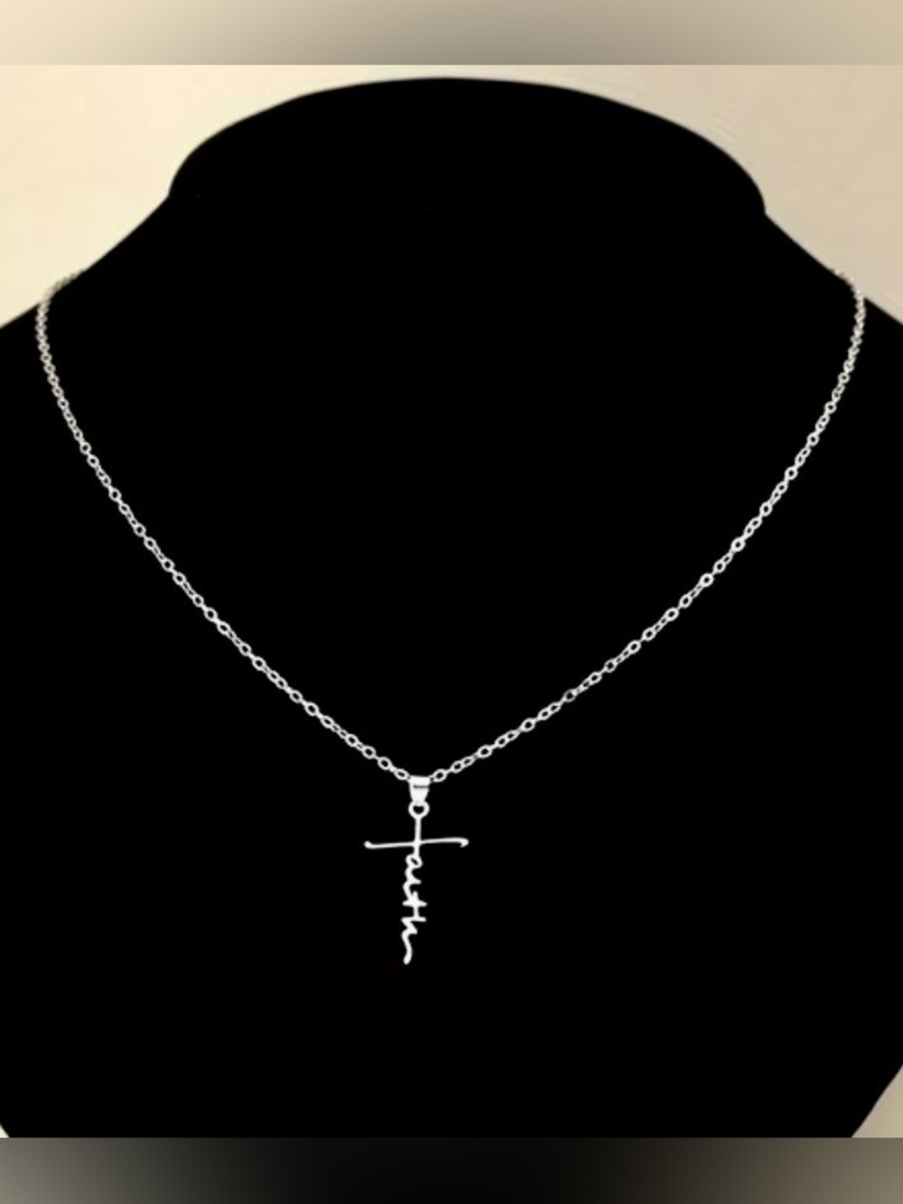 Faith & Love Script Necklace Set - Picture 9 of 13